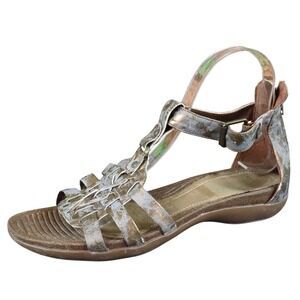 Axxiom Take Ten Women Sandal 8.5 Casual Comfort Gladiator Bronze Pewter Metallic